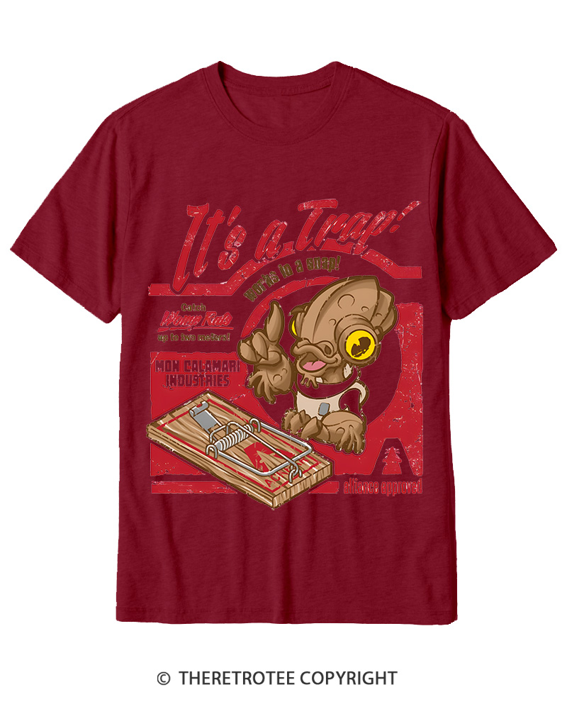 TheRetroTee It's a Trap 1980s Cotton T-Shirt