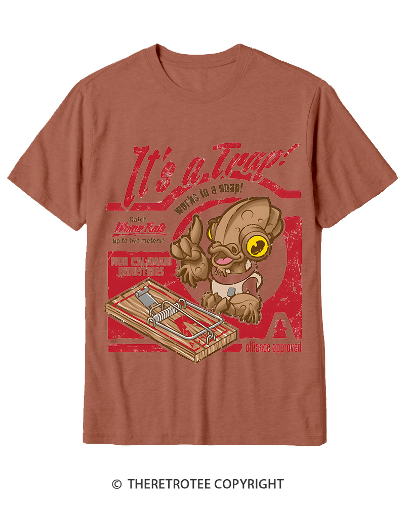 TheRetroTee It's a Trap 1980s Cotton T-Shirt