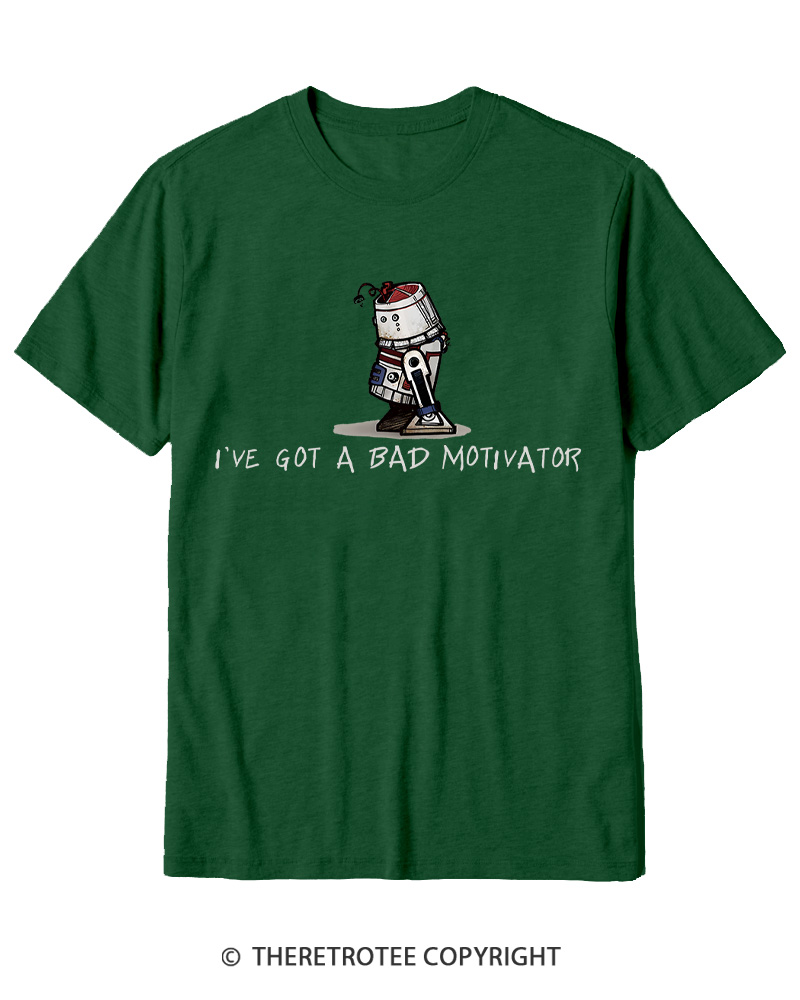 TheRetroTee I've Got a Bad Motivator 1970s Cotton T-Shirt