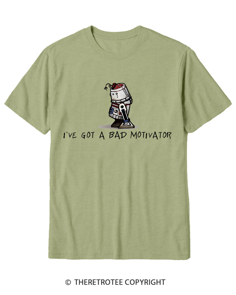 TheRetroTee I've Got a Bad Motivator 1970s Cotton T-Shirt