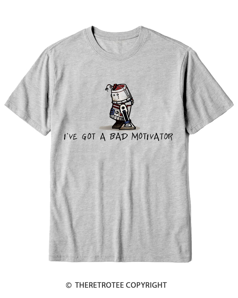 TheRetroTee I've Got a Bad Motivator 1970s Cotton T-Shirt