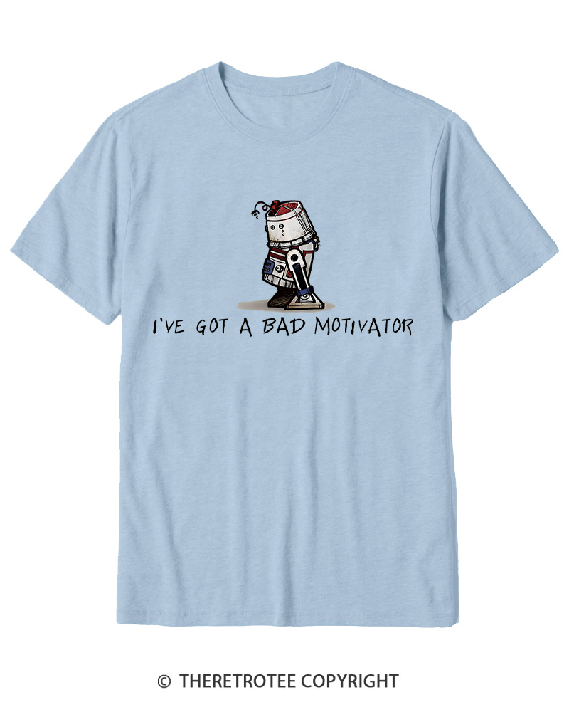 TheRetroTee I've Got a Bad Motivator 1970s Cotton T-Shirt