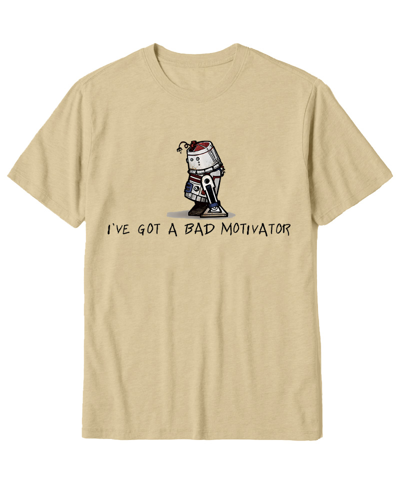 TheRetroTee I've Got a Bad Motivator 1970s Cotton T-Shirt