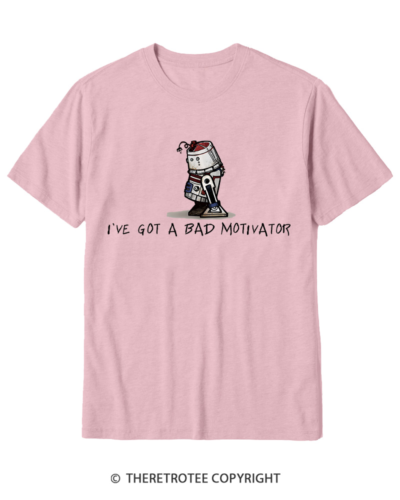 TheRetroTee I've Got a Bad Motivator 1970s Cotton T-Shirt