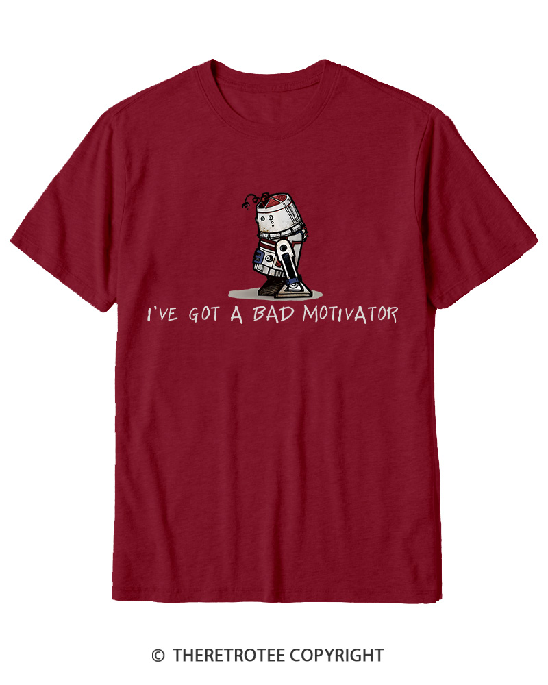 TheRetroTee I've Got a Bad Motivator 1970s Cotton T-Shirt