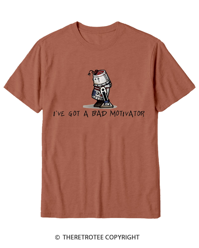 TheRetroTee I've Got a Bad Motivator 1970s Cotton T-Shirt
