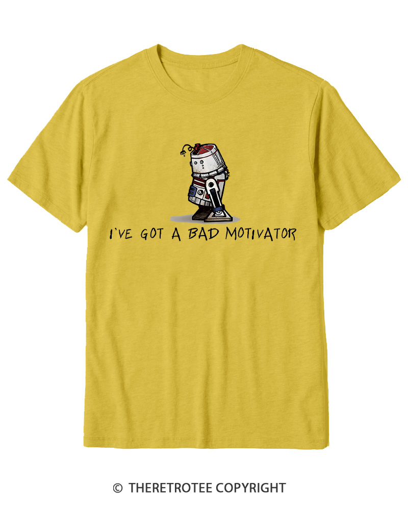 TheRetroTee I've Got a Bad Motivator 1970s Cotton T-Shirt