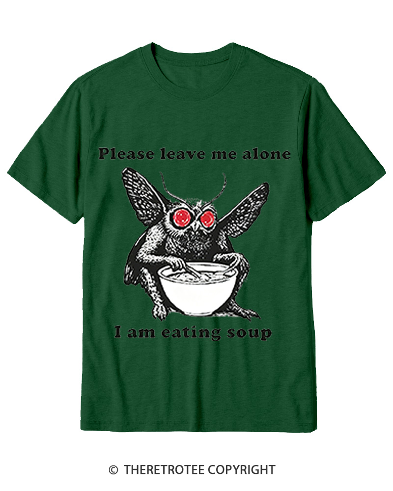 TheRetroTee Mothman Eating Soup 1970s Cotton T-Shirt