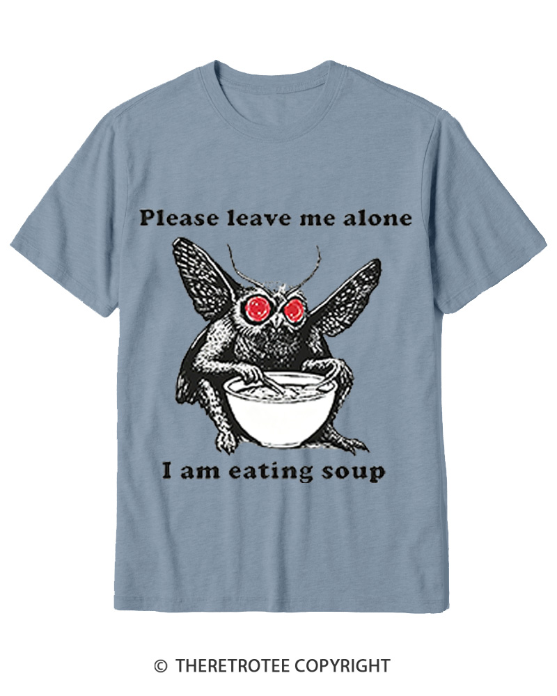 TheRetroTee Mothman Eating Soup 1970s Cotton T-Shirt