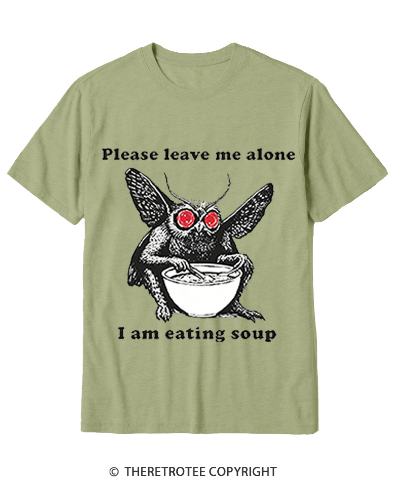 TheRetroTee Mothman Eating Soup 1970s Cotton T-Shirt