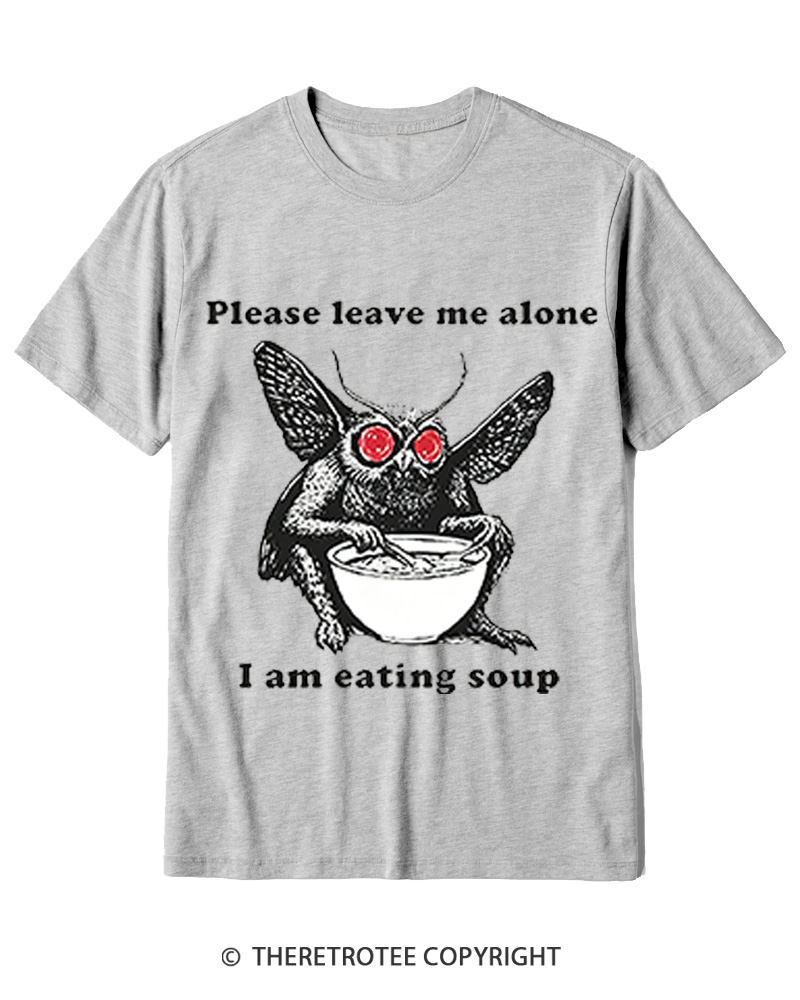 TheRetroTee Mothman Eating Soup 1970s Cotton T-Shirt