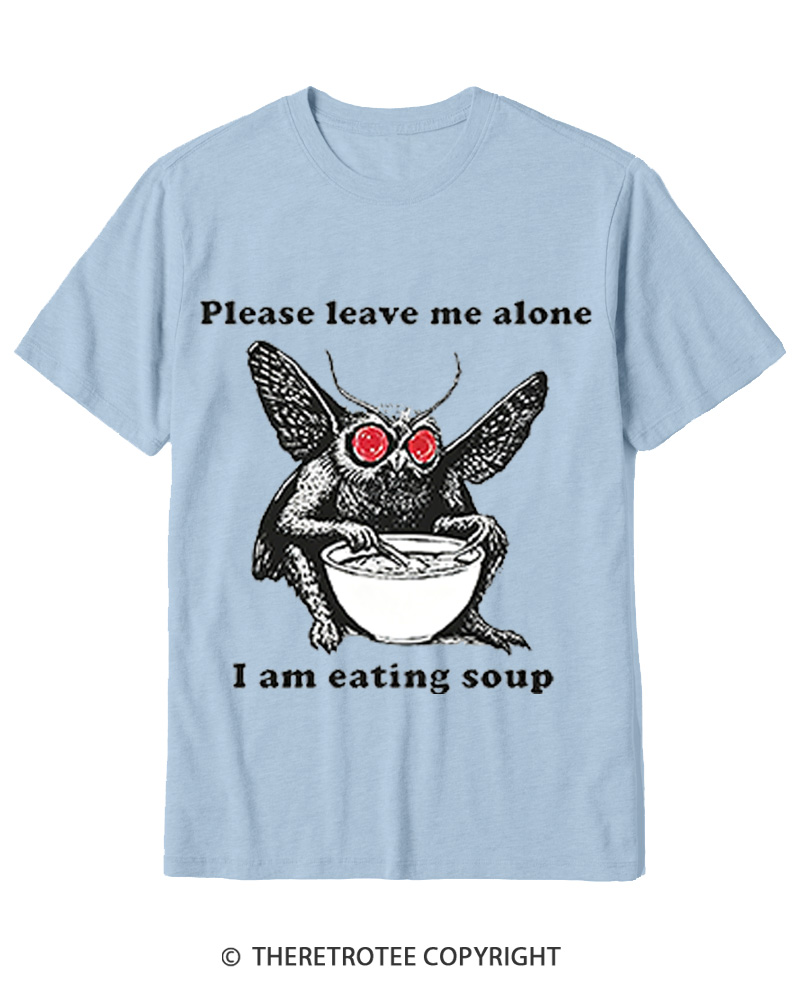 TheRetroTee Mothman Eating Soup 1970s Cotton T-Shirt