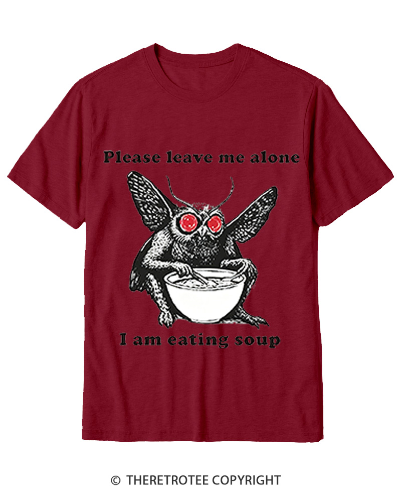 TheRetroTee Mothman Eating Soup 1970s Cotton T-Shirt