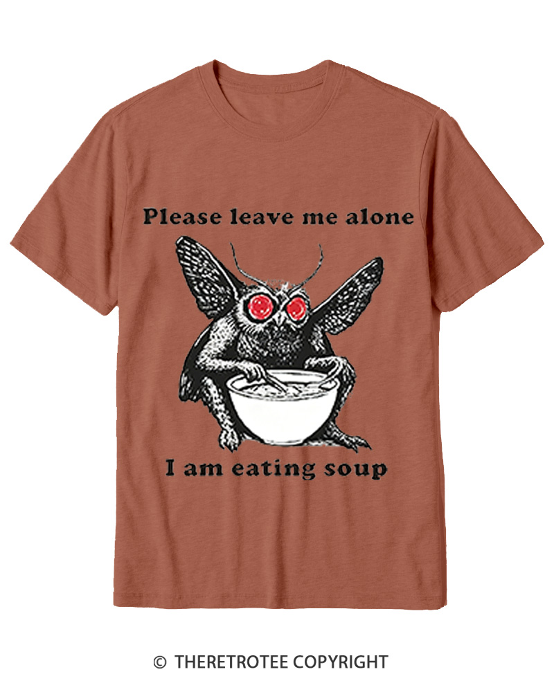 TheRetroTee Mothman Eating Soup 1970s Cotton T-Shirt