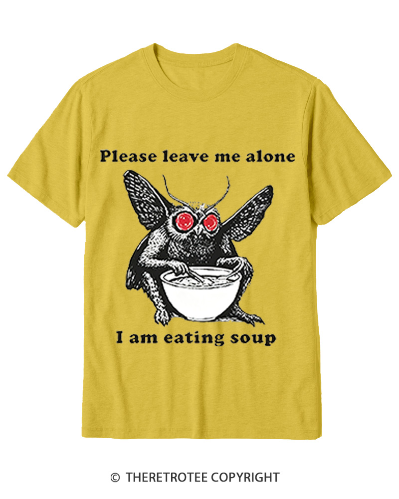 TheRetroTee Mothman Eating Soup 1970s Cotton T-Shirt