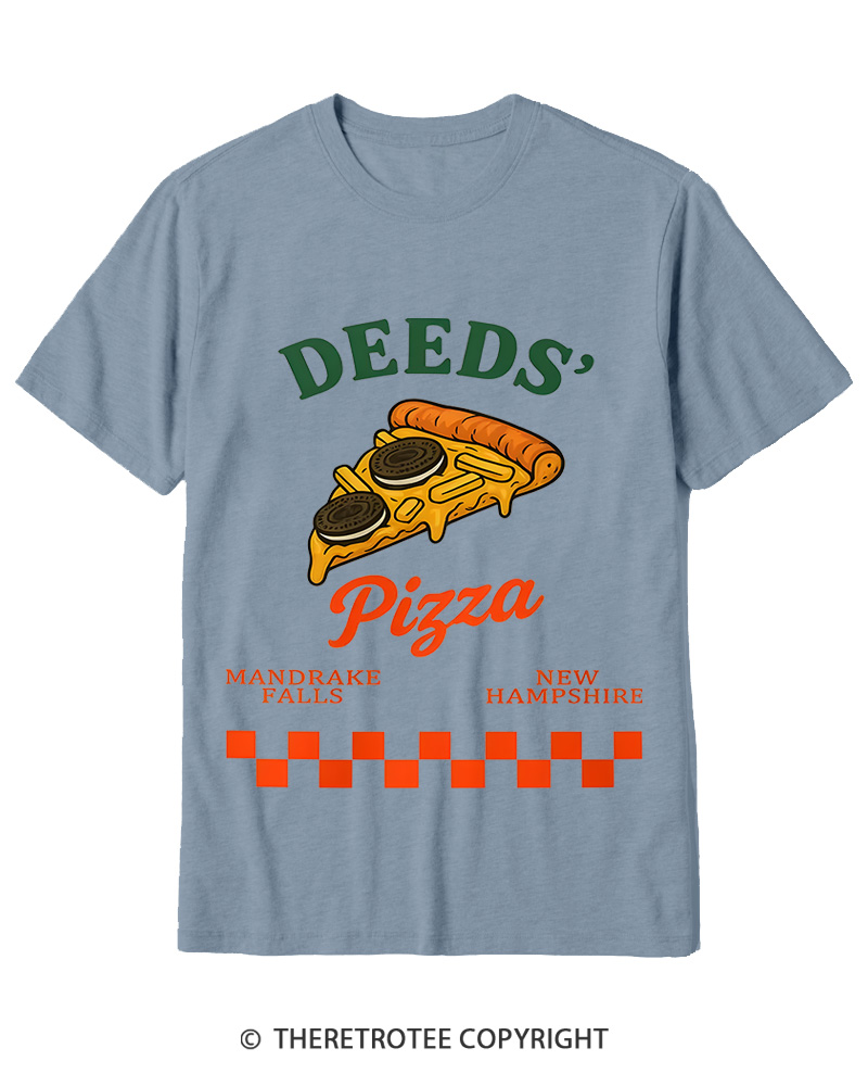 TheRetroTee Mr. Deeds Pizza 1980s Cotton T-Shirt