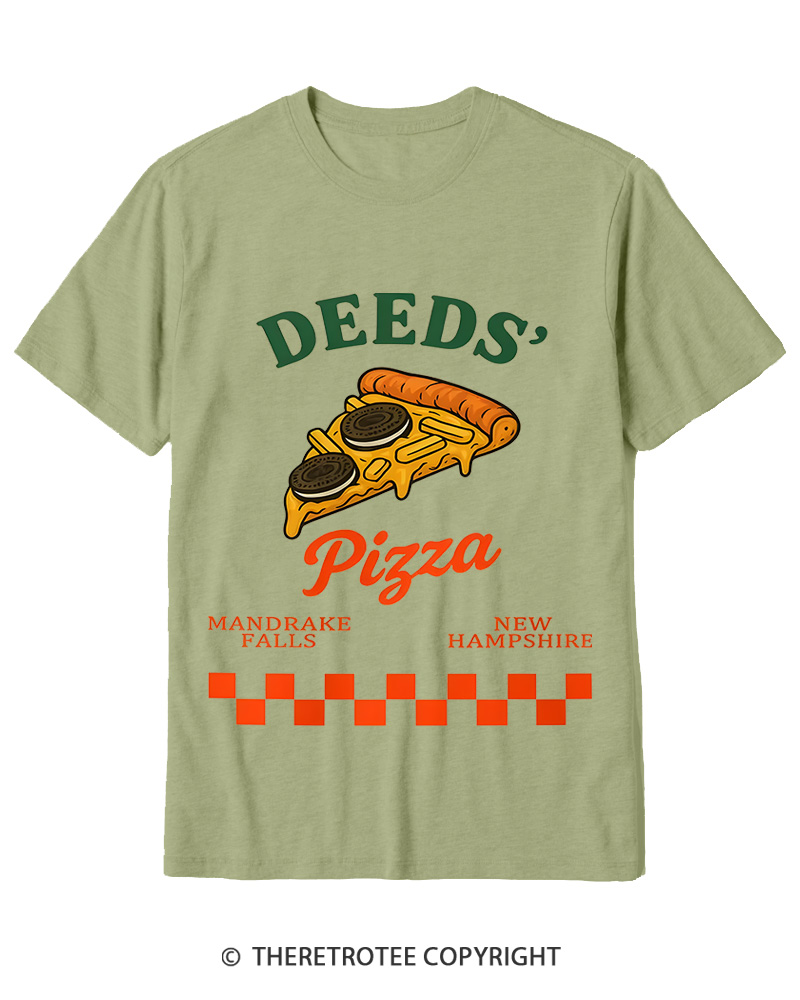 TheRetroTee Mr. Deeds Pizza 1980s Cotton T-Shirt