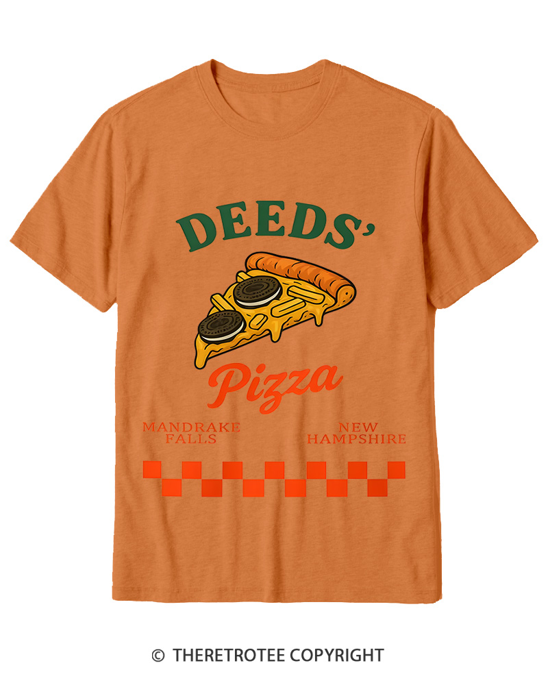 TheRetroTee Mr. Deeds Pizza 1980s Cotton T-Shirt