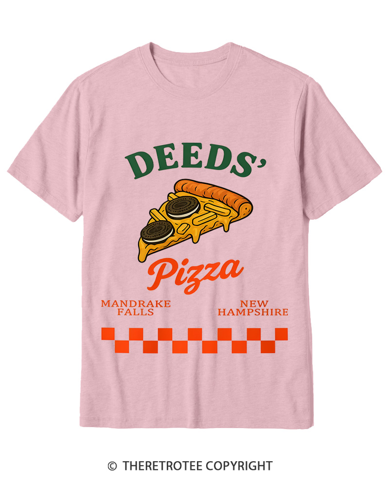 TheRetroTee Mr. Deeds Pizza 1980s Cotton T-Shirt