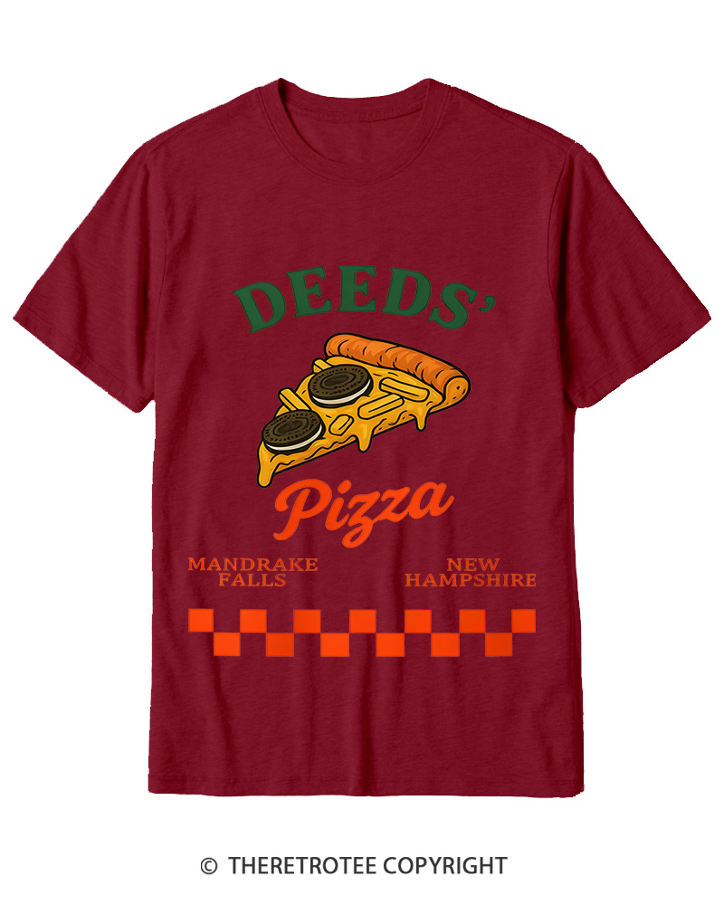 TheRetroTee Mr. Deeds Pizza 1980s Cotton T-Shirt