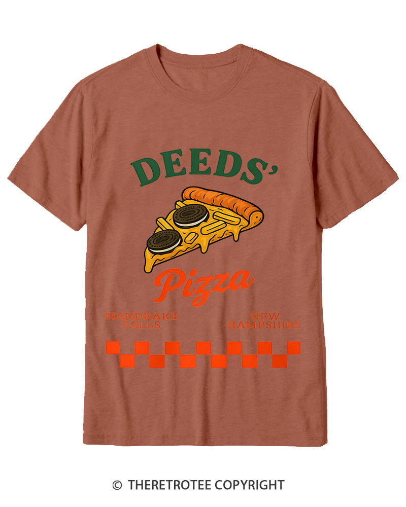 TheRetroTee Mr. Deeds Pizza 1980s Cotton T-Shirt