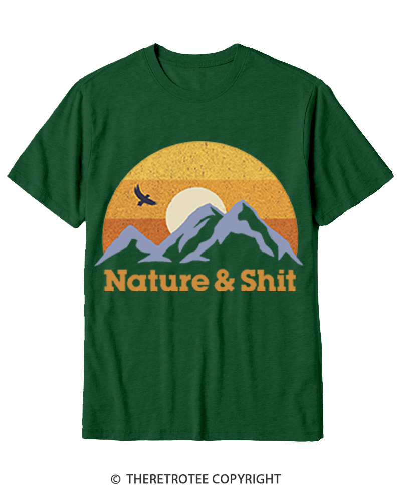 TheRetroTee Nature & Shit 1970s Cotton T-Shirt