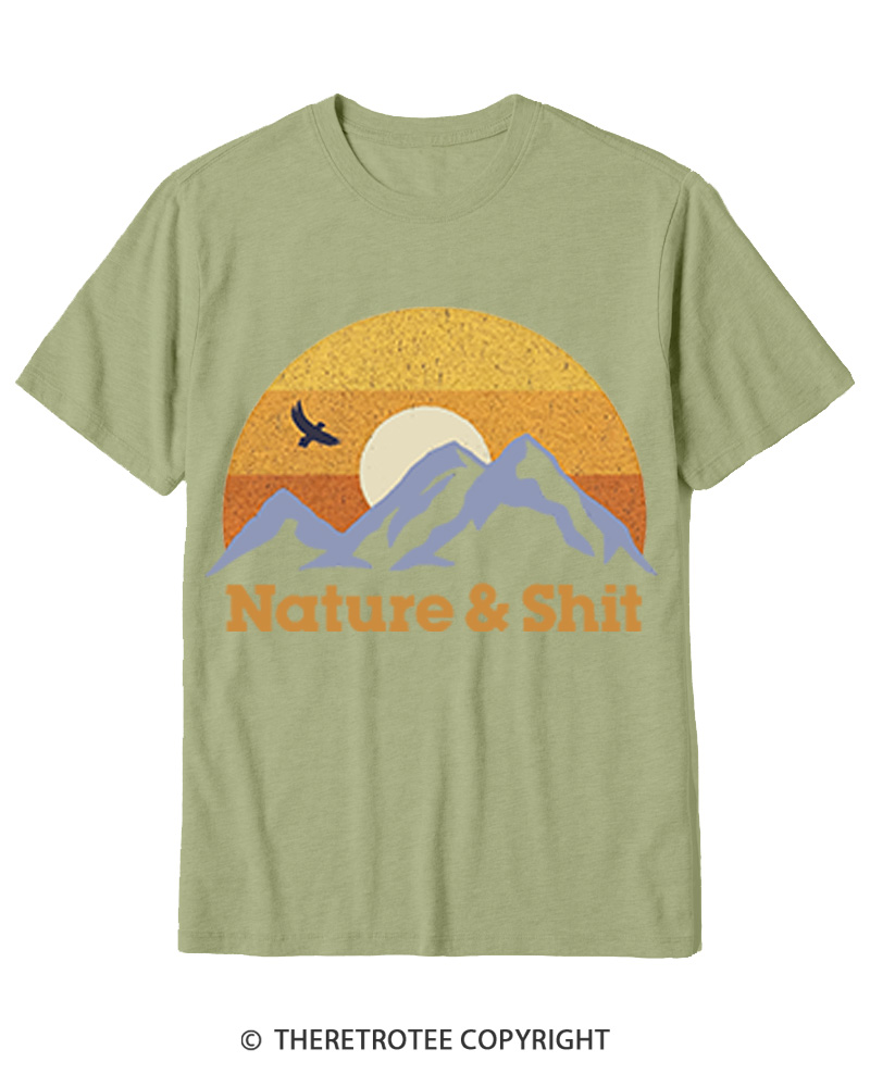TheRetroTee Nature & Shit 1970s Cotton T-Shirt