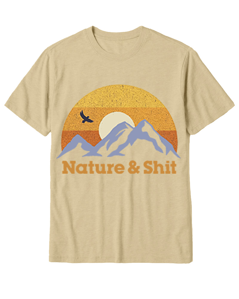 TheRetroTee Nature & Shit 1970s Cotton T-Shirt