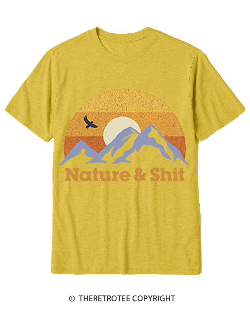 TheRetroTee Nature & Shit 1970s Cotton T-Shirt