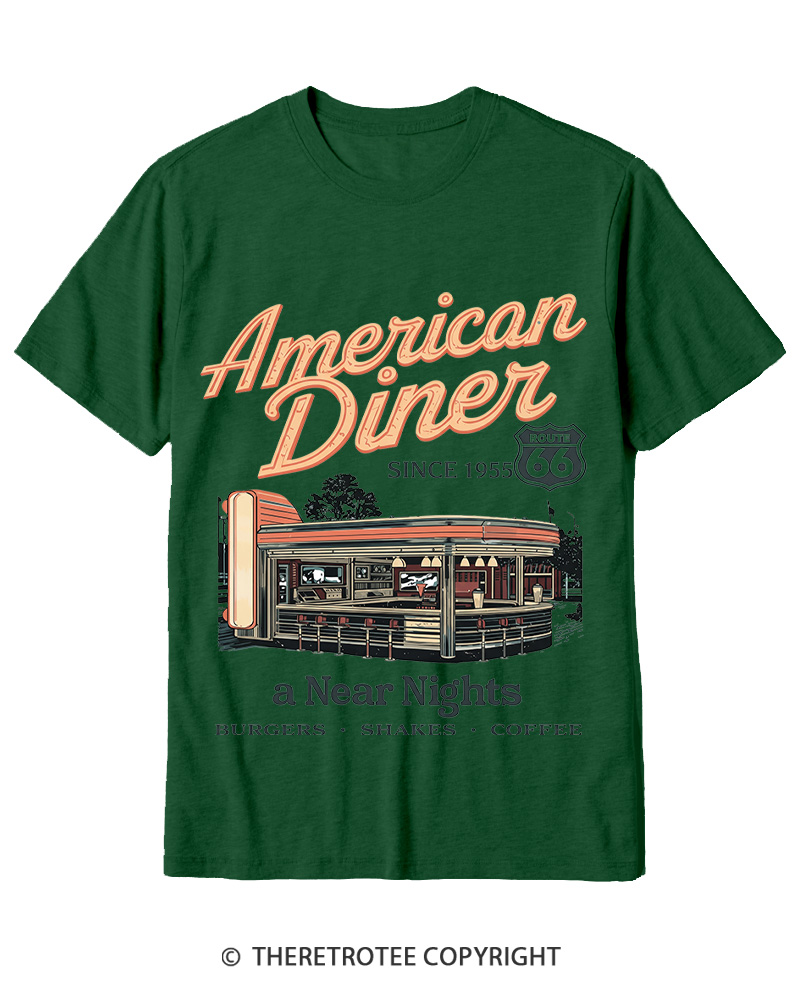 TheRetroTee Route 66 1950s Cotton T-Shirt Sale