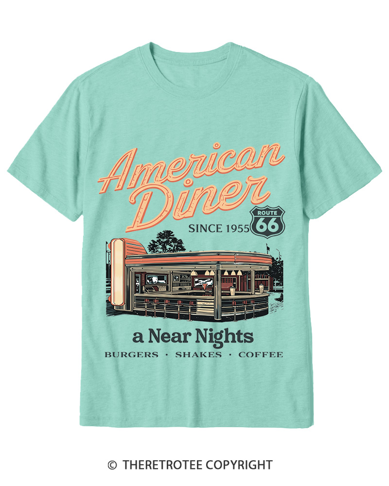 TheRetroTee Route 66 1950s Cotton T-Shirt Sale