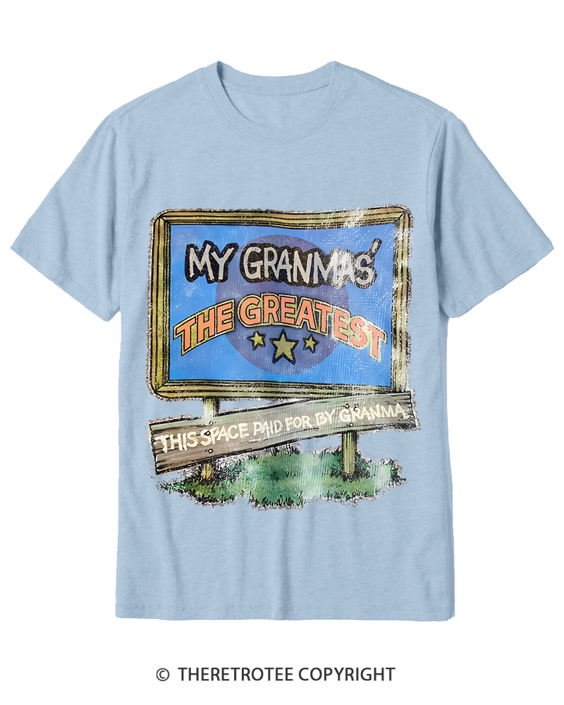 TheRetroTee 1970s Funny Greatest Grandma Cotton T-Shirt