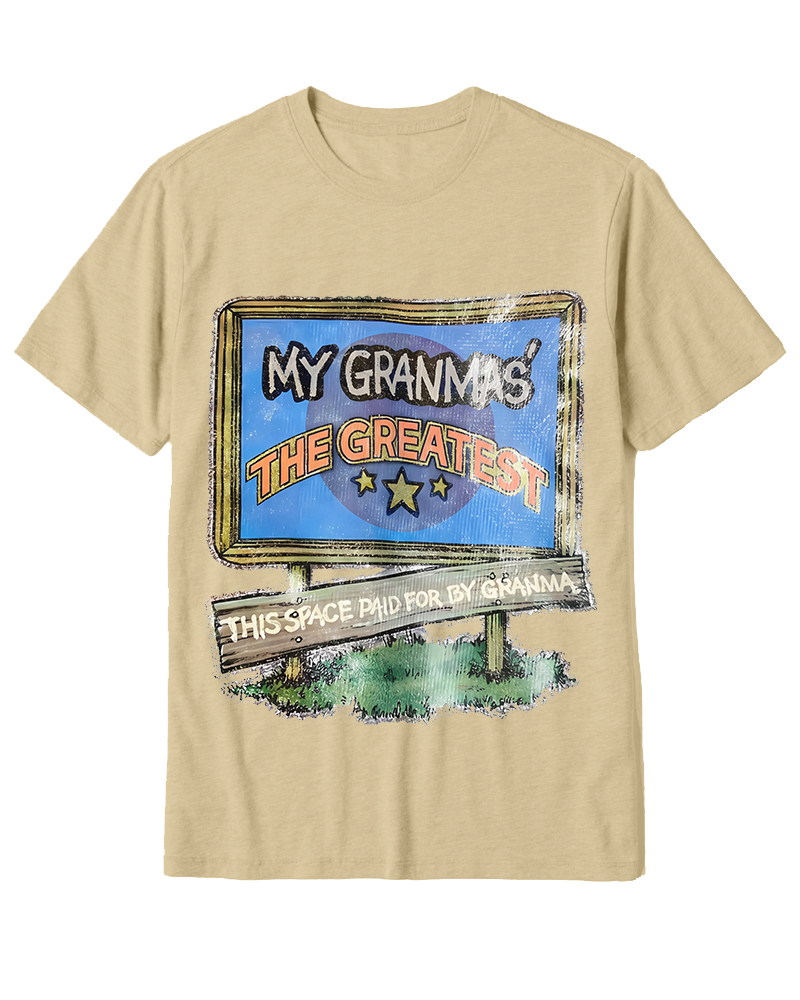 TheRetroTee 1970s Funny Greatest Grandma Cotton T-Shirt