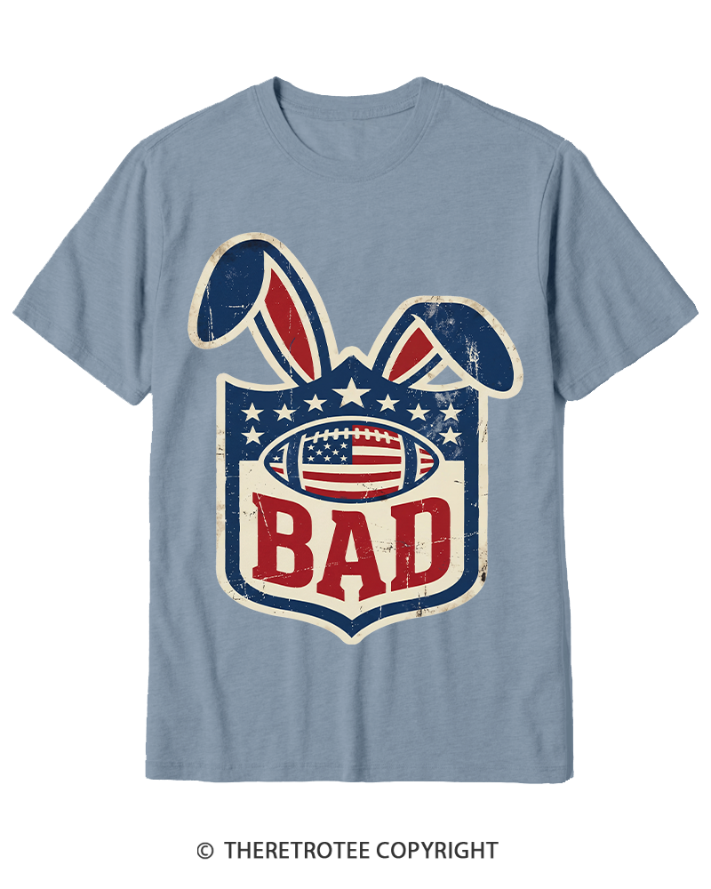 TheRetroTee American Football Rabbit Old School Cotton T-Shirt