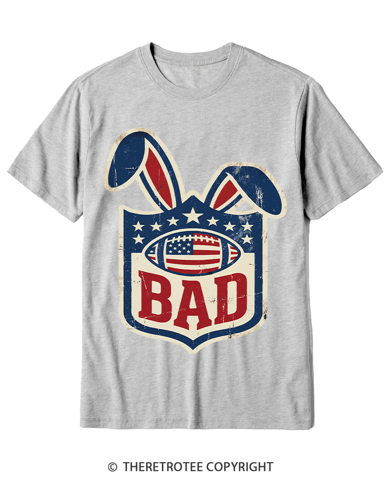 TheRetroTee American Football Rabbit Old School Cotton T-Shirt