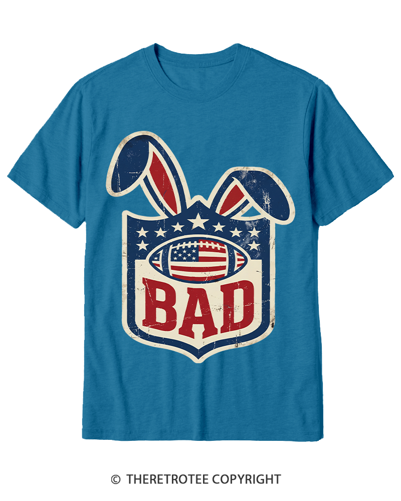 TheRetroTee American Football Rabbit Old School Cotton T-Shirt