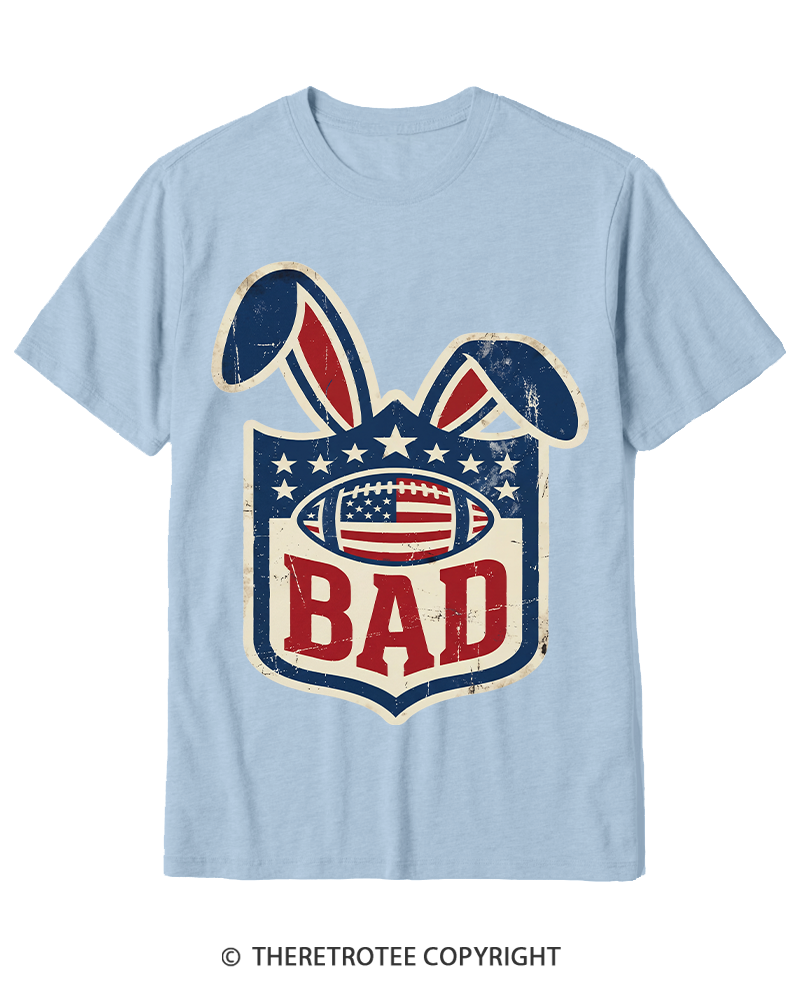 TheRetroTee American Football Rabbit Old School Cotton T-Shirt