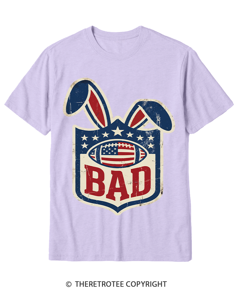 TheRetroTee American Football Rabbit Old School Cotton T-Shirt