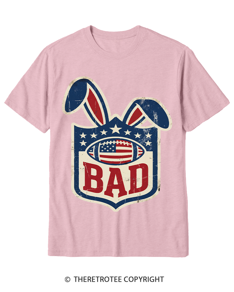 TheRetroTee American Football Rabbit Old School Cotton T-Shirt