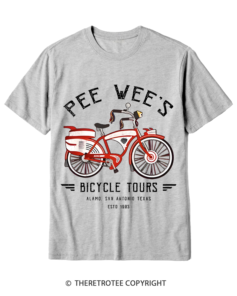 TheRetroTee Bicycle Tours Big Adventure 1980s Cotton T-Shirt