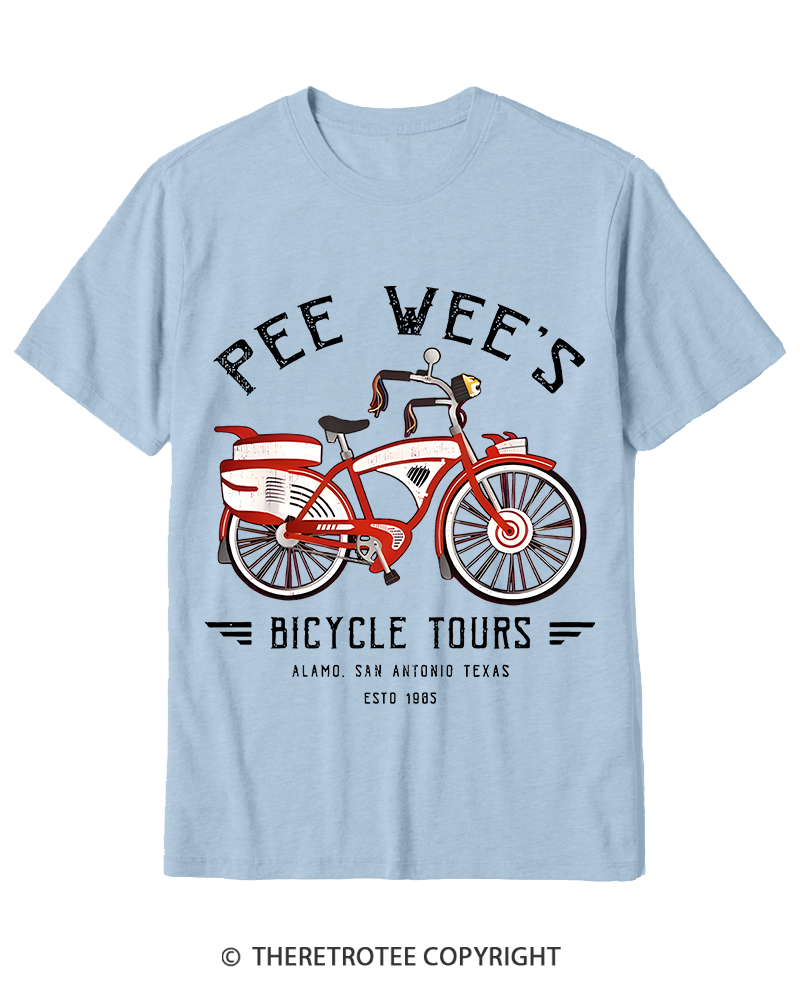 TheRetroTee Bicycle Tours Big Adventure 1980s Cotton T-Shirt