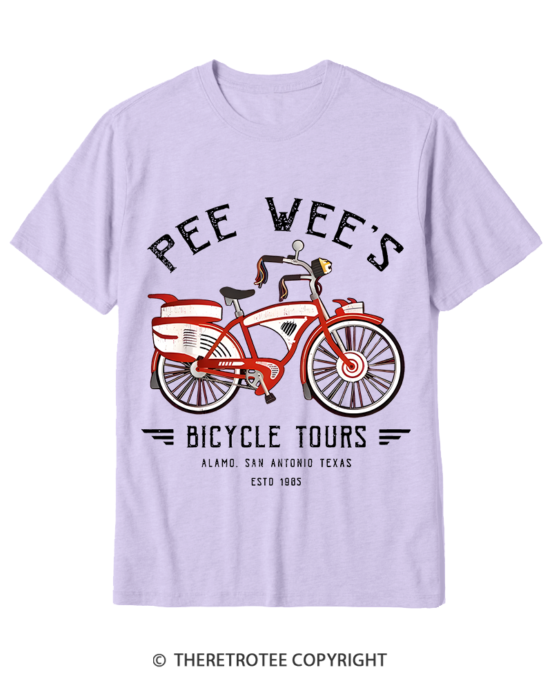 TheRetroTee Bicycle Tours Big Adventure 1980s Cotton T-Shirt