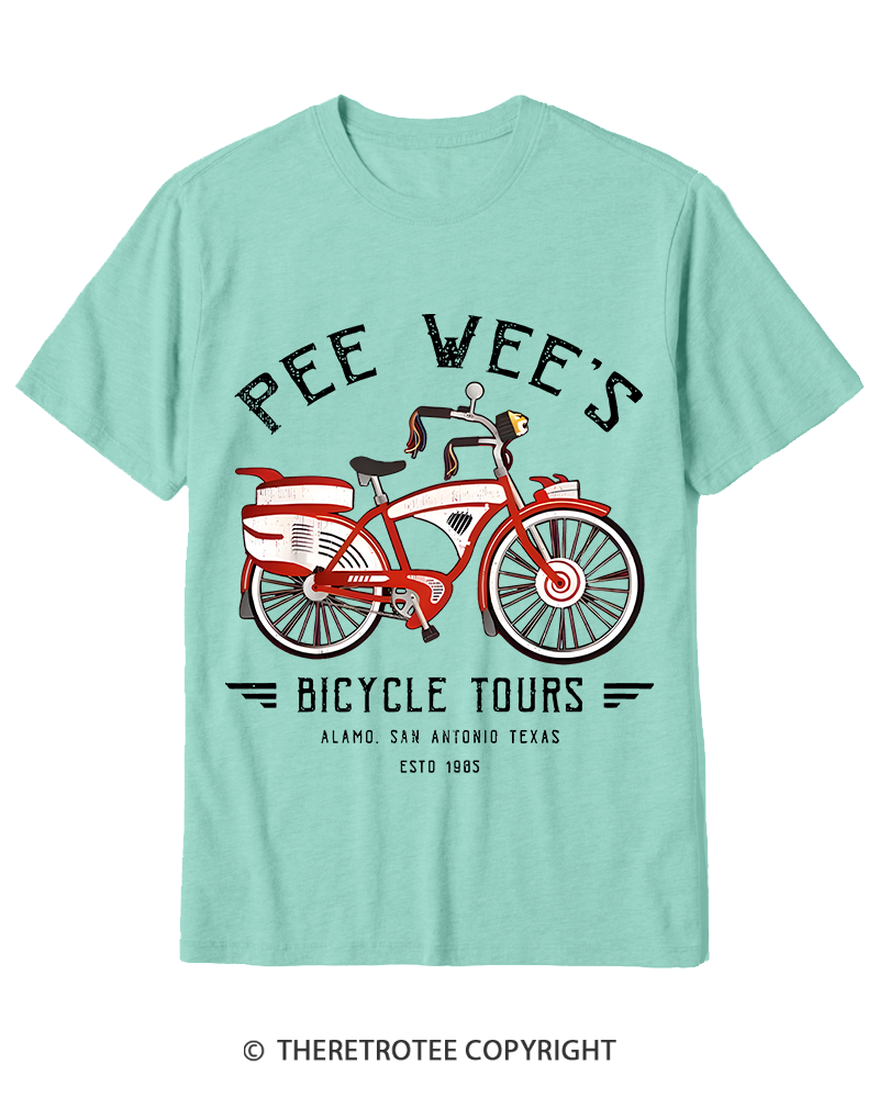 TheRetroTee Bicycle Tours Big Adventure 1980s Cotton T-Shirt