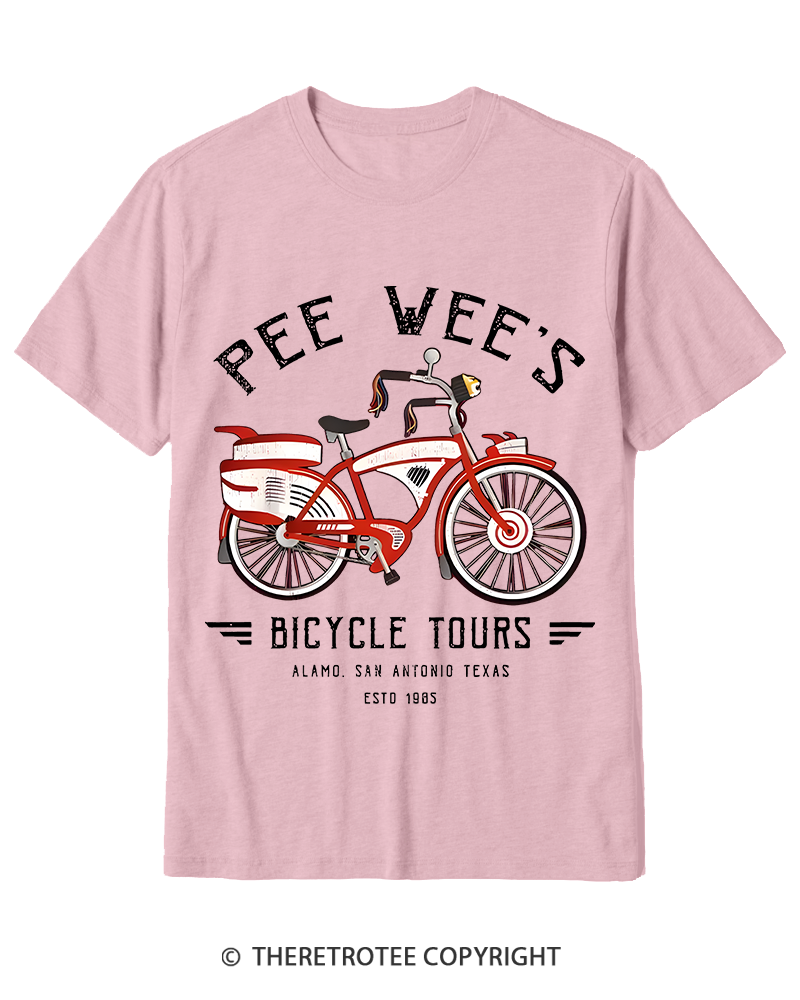 TheRetroTee Bicycle Tours Big Adventure 1980s Cotton T-Shirt