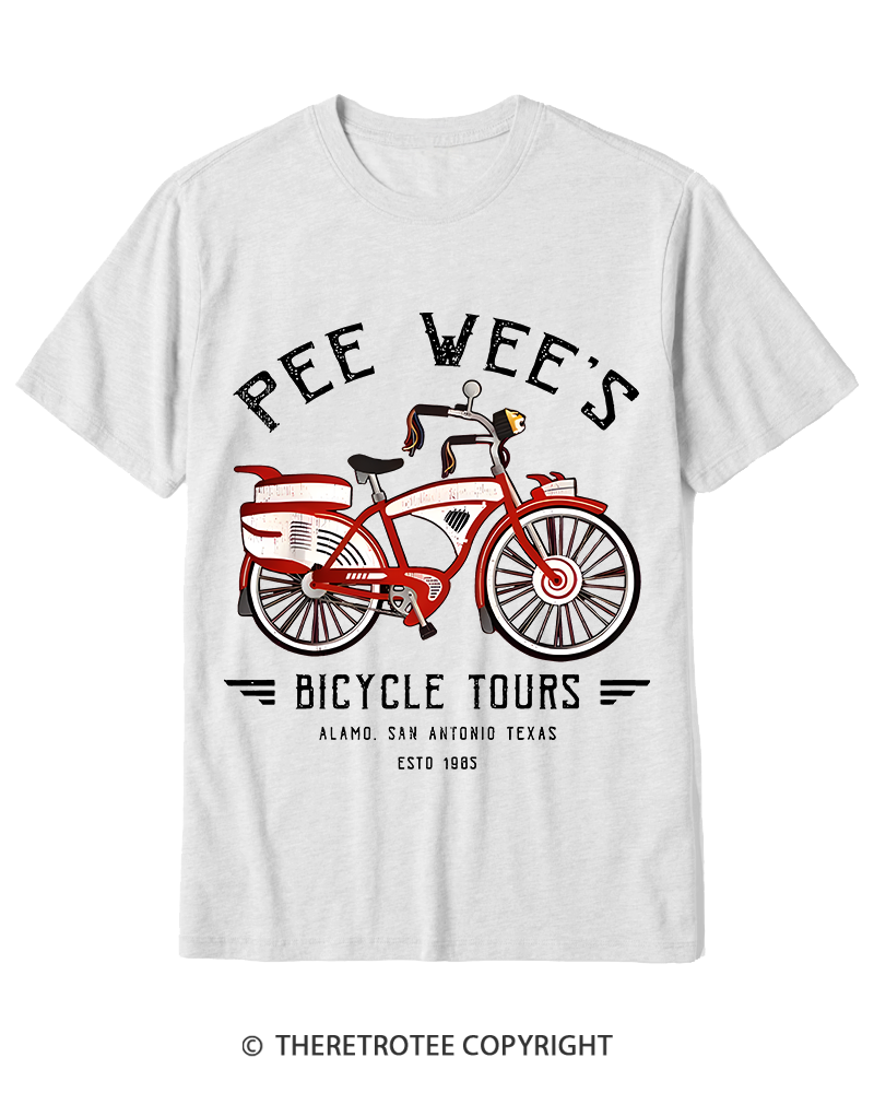 TheRetroTee Bicycle Tours Big Adventure 1980s Cotton T-Shirt