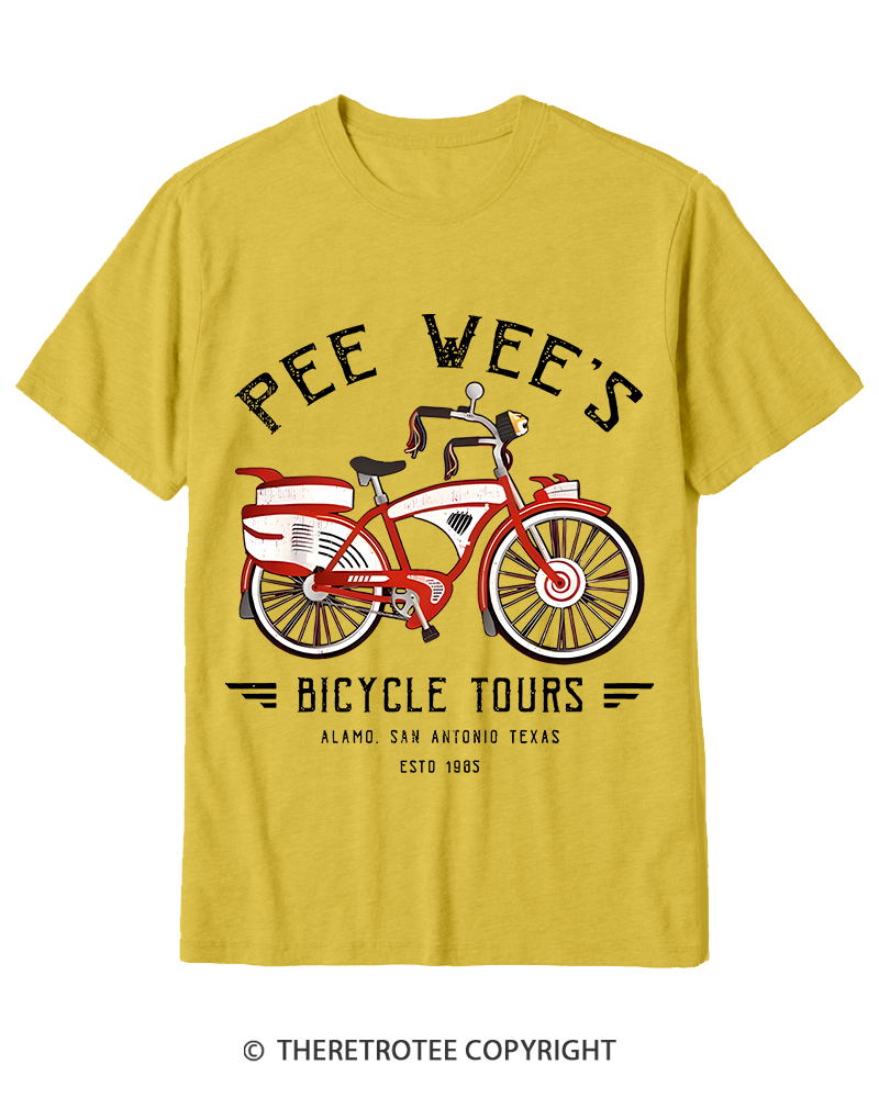 TheRetroTee Bicycle Tours Big Adventure 1980s Cotton T-Shirt