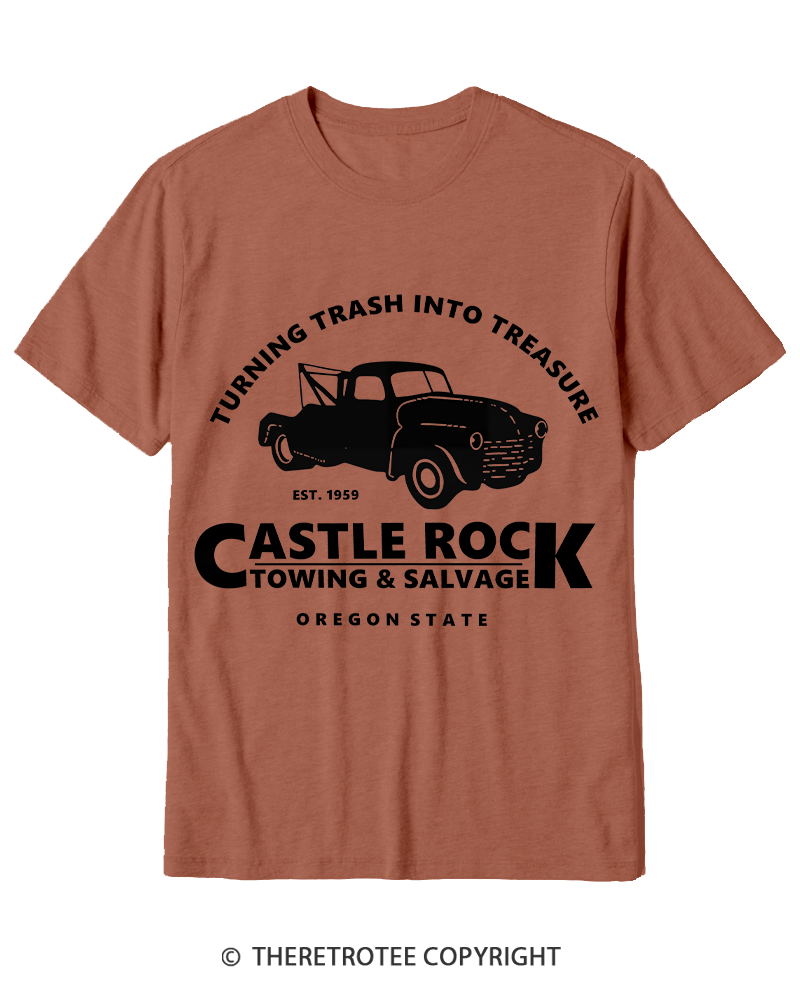 TheRetroTee Castle Rock Towing 1950s Cotton T-Shirt