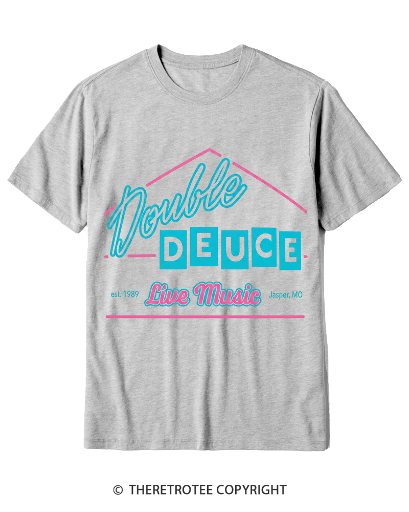 TheRetroTee Double Deuce 1980s Cotton T-Shirt