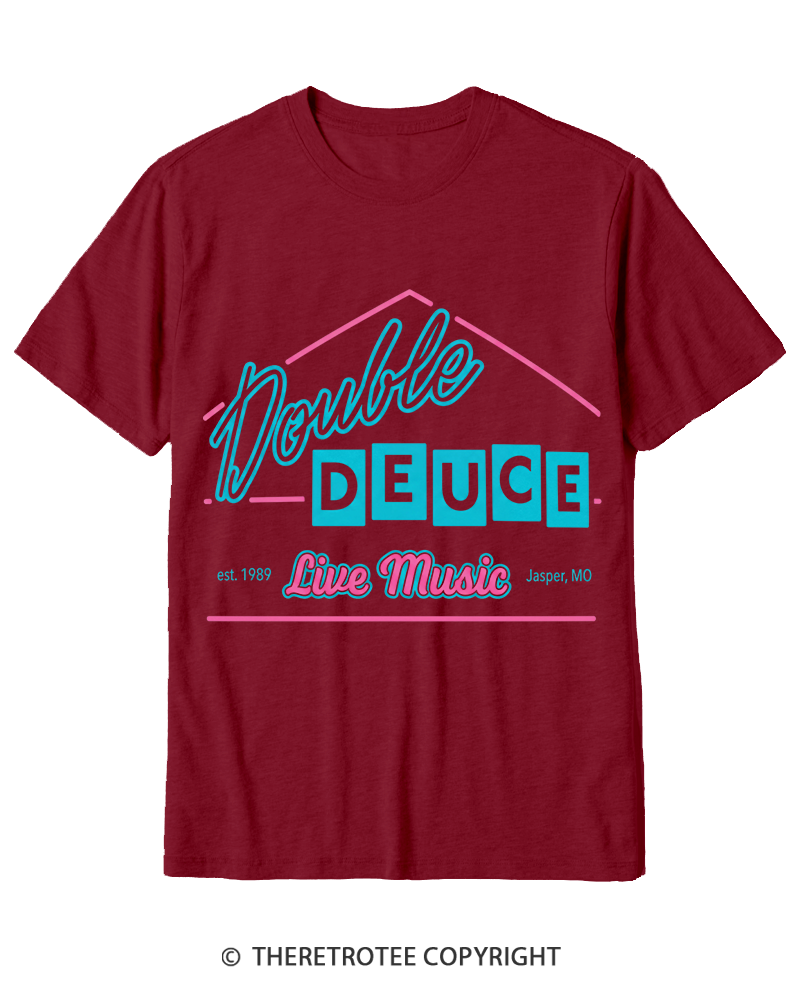 TheRetroTee Double Deuce 1980s Cotton T-Shirt