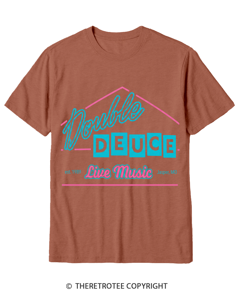 TheRetroTee Double Deuce 1980s Cotton T-Shirt